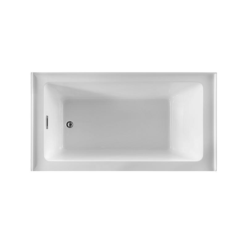 60 × 32 قطرة في حوض الاستحمام أكريليك الكوف ، استنزاف اليد اليسرى باللون الأبيض غير اللامع