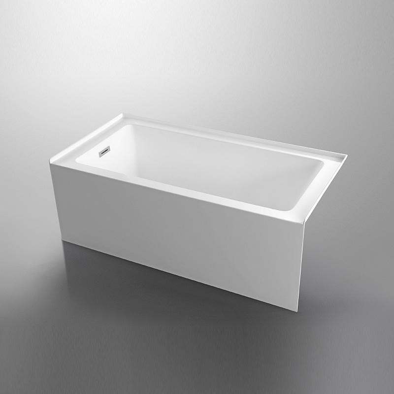 60 × 30 بوصة أكريليك Alcove tub الصين الشركة المصنعة ، حوض الاستحمام الأيسر استنزاف باللون الأبيض